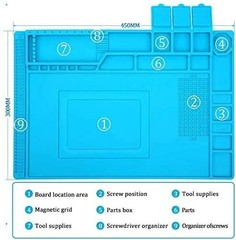 Anti-Static Heat Insulation Silicone Soldering Repair Mat Phone PC Work Desk Pad