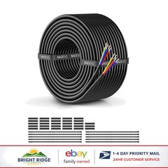 Waterproof 16 Gauge Multi-Conductor Wire, 50FT Flexible PVC Electrical Cable