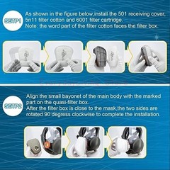 US Full Face Gas Mask Painting Spraying Respirator w/Filters for 6800 Facepiece