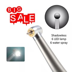 1-10 Dental 6 LED E-generator Fiber Optic High Speed Handpiece 2Hole 6 Sprays