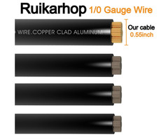 Kit cableado 1/0 aluminio cobreado 40FT con conectores para energía DC