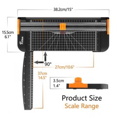 Firbon A4 Paper Cutter 12 Inch Titanium Trimmer Scrapbooking 1-black