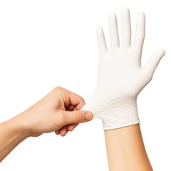 Bingold Disposable Gloves Latex 50PLUS, Natural M Cardboard Cleaning Gloves Gloves