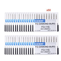 100pcs AZDENT Dental Diamond Burs FG Burs Drill Composite Polishing Kit