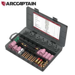 ARCCAPTAIN 49 Pcs TIG Welding Torch Accessories kit Alumina Nozzle Collets Body