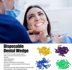 Lot of Dental Plastic Wedges Concave Design Arc Diastema Wedge End Circular Hole
