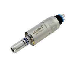 LANJING Dental Mini Air Motor Low Speed Handpiece 4 Holes LED 6 Pin ISO E Type