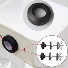 2PCS Universal Toilet Tank to Bowl Bolts Kit, Extra Long Nuts Screw for Toilet M