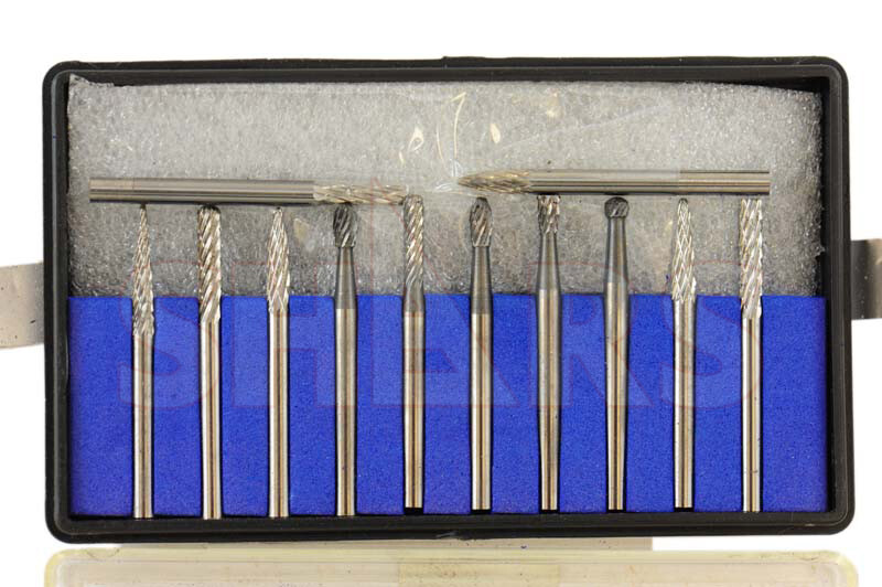 SHARS 12 Piece 1/8″ Shank Carbide Burr Set NEW !{