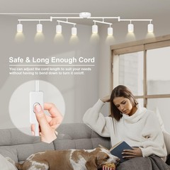 Plug in Track Lighting LED, Track Lighting Fixtures Ceiling, White 8-Light Ki…