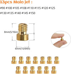24 Pcs Carburetor Jet Kit Main Jet and Pilot Slow Jet for PWK Nibbi Keihin FCR-
