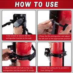 HD Fire Extinguisher Bracket for 10lb/5lb Vehicle/Boat/Marine/Truck/Home/School