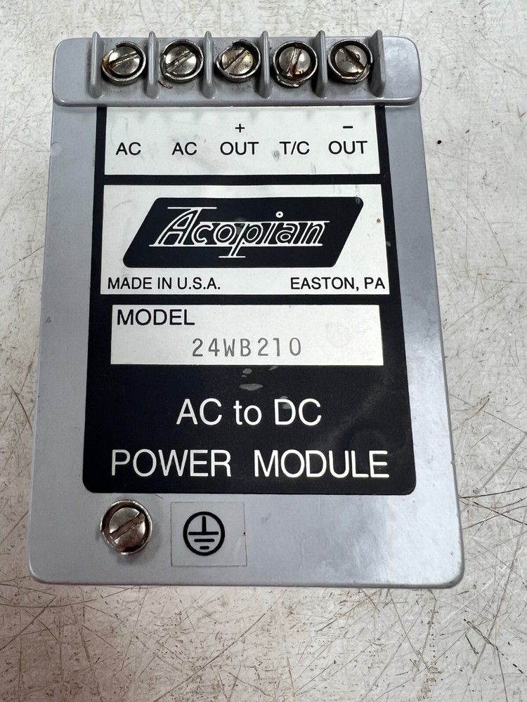 👀 ACOPIAN AC TO DC POWER MODULE 85-180 VAC IN 24 VDC OUT 2.1 AMP 24WB210