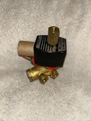 ASCO 8345G001 Brass Solenoid Valve Universal 120V AC 1/4” connections