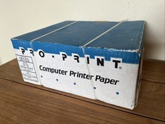 1000 Blank 9.5×11 Inches Continuous Feed Computer Paper Fanfold for Dot Matrix