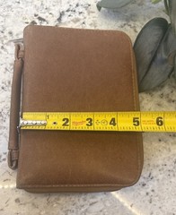 Franklin Covey? Compact Brown Leather Planner Organizer Wallet Binder READ