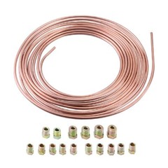 25Ft 3/16 Copper-Nickel Coated Alloy Brake Line Tubing Coil Kit Tube Roll
