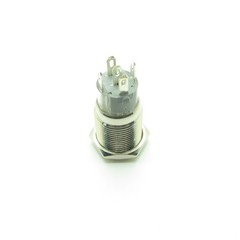 US Stock 16mm Metal Push Button Switch 12V – 24VDC Wide Voltage LED Waterproof