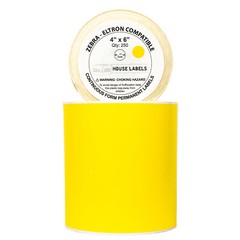 ZEBRA 4×6 COLOR (4″ x 6″) YELLOW Direct Thermal Labels 1″ Core – (20) Rolls/250