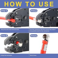 Crimping Tool for Spark Plug Ignition Wire,8.5mm Ratchet Wire Crimper Tool,HS…