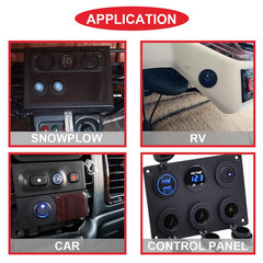 8Pcs 20Mm/0.8Inch Black round Rocker Switch Shell Mounting Panel Waterproof Dust
