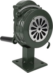 BASE MOUNT LOUD! HAND CRANK MANUAL OPERATED AIR RAID ALARM METAL PORTABLE SIREN