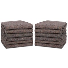 12 Moving Blankets 53×74 inch Heavy Duty Professional Quality Ultra Thick Gray