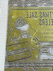 Vintage Metal Printing Plate CHRISTMAS JEWELERS ADVERTISING NEWSPAPER
