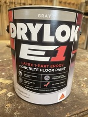 DRYLOK E1 One-Part Epoxy Concrete Floor Paint Gray, 1 Gal.