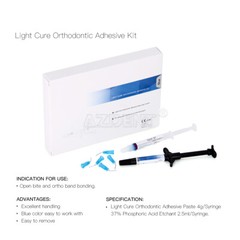 Dental Orthodontic Adhesive Light Cure Band Cement Blue Glue Intro Kit Blue