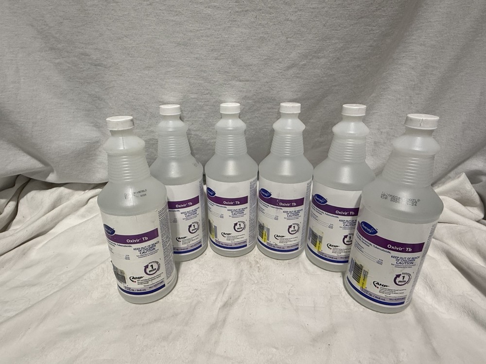 6 Pack Diversey Oxivir Tb Liquid Surface Disinfectant Cleaner 32 oz Each New