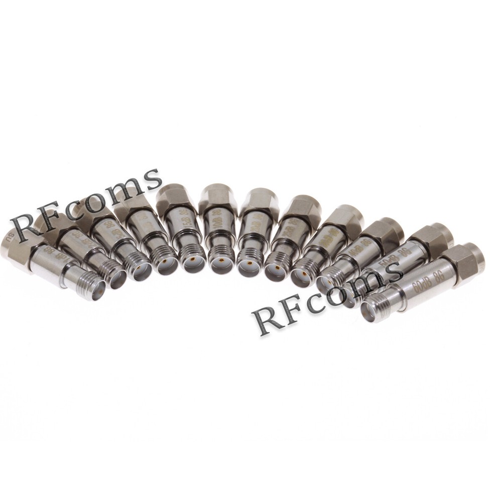SMA Male to Female Coaxial RF Attenuator DC~8GHz 2W 1-60DB 10DB 20DB 40DB 60DB