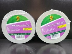 2 Duck HVAC Duct Sealing Tape 1.88 Inch x 30 Yard Rolls Set Silver Shurtape NEW