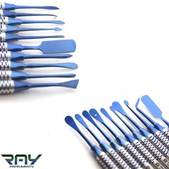 Dental Periosteal Elevator Set Of 10 Surgical Dental Instruments Blue Coated New