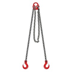 5/16 In (8mm) G80 Adjustable Chain Sling 10ft 5T Grab Hooks