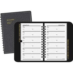 Black Classic Telephone Address Book Wirebound 800 Entries 4×8 Inches