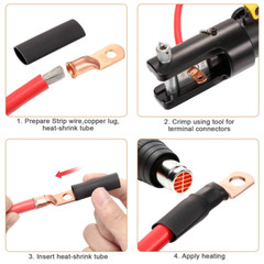 280PCS Car Copper Lug Ring Terminals Cable Electrical Wire Crimp Connectors Kit
