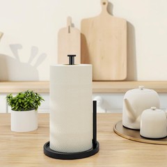 Paper Towel Holder Countertop, Standing Paper Roll Holder with Anti Slip Weighte