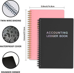 Accounting Ledger Book – A5 Check Register for Small Businesses & Personal Use