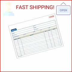 Adams Invoice Book, 3-Part, Carbonless, 5.56 x 8.44 Inch, 50 Sets per Book, Whit