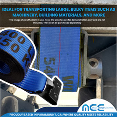 USA 4″x40′ 50′ 60′ Winch Strap Flat Hook for Flatbed Truck Trailer Farm Tie Down