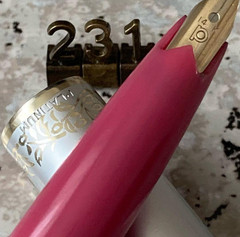Platinum Pocket Fountain Pen 14K Gold F Nib Serviced Pink Silver Vintage Japan