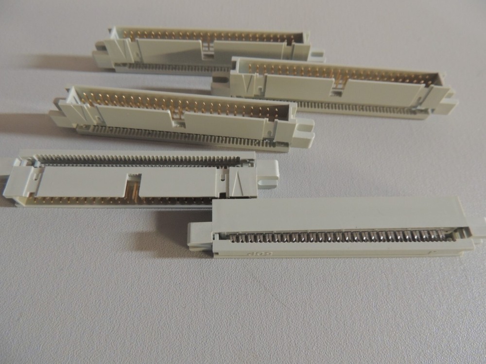 5-PACK 50-Pin Male Panel Mount IDC Flat Ribbon Cable ~ Box Header Connectors