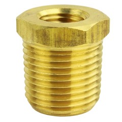 1/2″ MNPT x 1/4″ FNPT Solid Brass Bushing Reducer Fitting Reducing Adapter