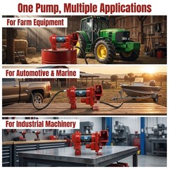 Fuel Transfer Pump 15GPM 12V for Gasoline Diesel Electric Self Priming High Flow