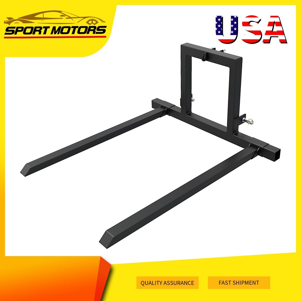 3-Point Hitch Pallet Fork for Category 1 Tractors1500 LBS Capacity