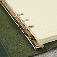 Personalised A5 A6 Leather Refillable Planner Binder 6 Ring Travelers Journal