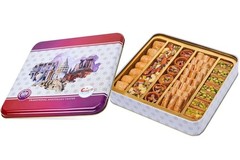 1.1 Lb Assorted Premium Baklava Pastry Gift Box Halal Snacks, Turkish Dessert