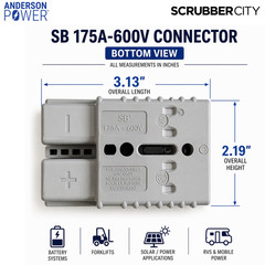 Anderson SB175 Power Plug Connector Kit | 175A 600V | Choose 6, 4, 2 or 1/0 AWG