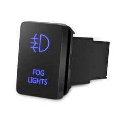 MICTUNING Backlit Fog Lights Symbol Push Button with Wiring Kit ON-Off Switch Re